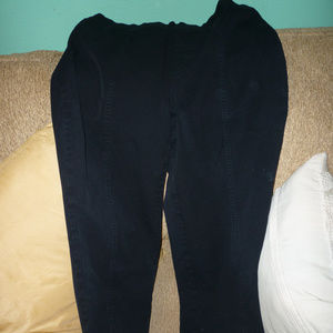 Isaac Mizrahi Live 14 black pants cotton stretch